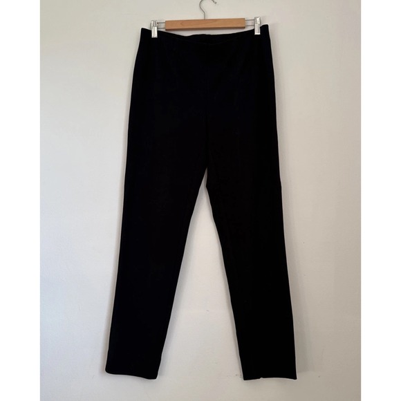 J. Jill Ponte Slim Leg Pant Women Sz-S Black Pull On Elastic Waist Stretch Notch - Picture 1 of 9